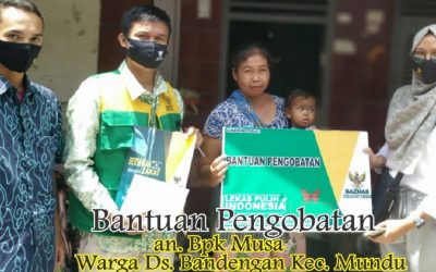 Pendistribusian Bantuan Pengobatan warga Desa Bandengan Kecamatan Mundu