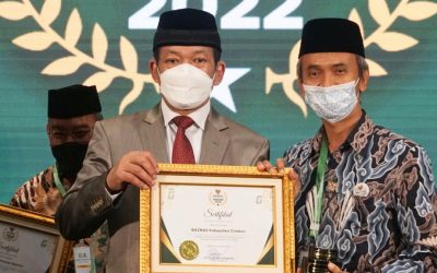 BAZNAS AWARD 2022 BAZNAS Kabupaten Cirebon menjadi yang terbaik secara Pendistribusian Dana ZIS