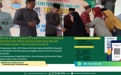 Milad ke-8, UPZ BAZNAS Kabupaten Cirebon Koordinator Desa Warukawung Gelar Santunan Anak Yatim dan Dhuafa