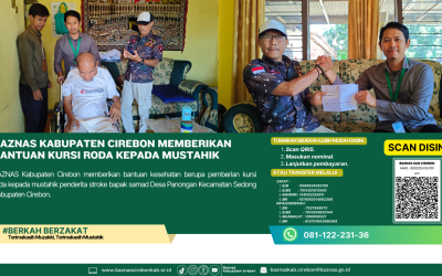 BAZNAS Kabupaten Cirebon Berikan Bantuan Kursi Roda kepada Bapak Samad di Desa Panongan