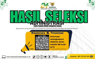 Pengumuman Hasil Seleksi Administrasi Calon Pegawai BAZNAS Kabupaten Cirebon Tahun 2025