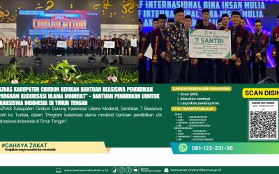 BAZNAS Kabupaten Cirebon Dukung Kaderisasi Ulama Moderat, Serahkan 7 Beasiswa Santri ke Tunisia